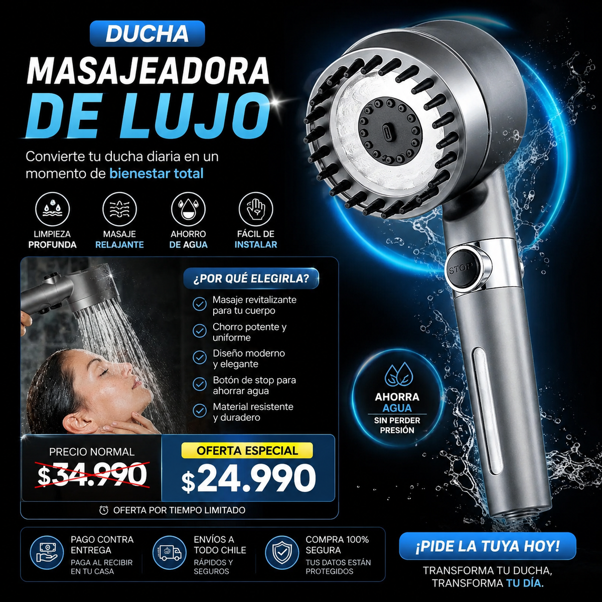 🔥Convierte Cada Ducha en una Experiencia de Spa de Lujo ✨